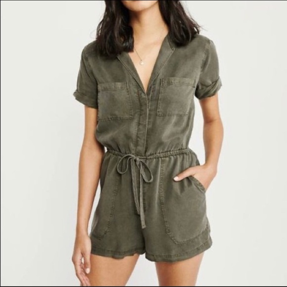 Abercrombie & Fitch Pants - Abercrombie & Fitch Army Green Utility Jumpsuit